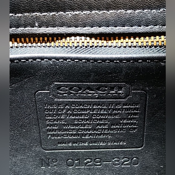 RARE Vintage Coach Gen Leather Large  Morgan Briefcase wBrass TouchLock Closure - Picture 5 of 16